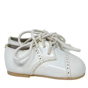 Dinkie White Baptism Shoe white Patent Size 2